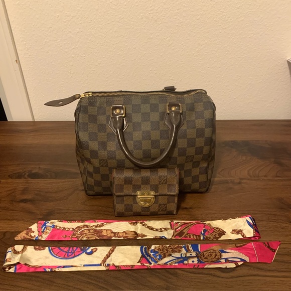 Louis Vuitton Handbags - Authentic Louis Vuitton Speedy 25 Ebene Damier Handbag & Matching Koala Wallet